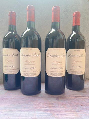 1995 Domaine Zédé - Margaux - 4 Flessen (0.75 liter), Nieuw