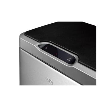 EKO Mirage Sensor Bin 20+20 ltr - Mat RVS/Zwart, Verzenden, Nieuw