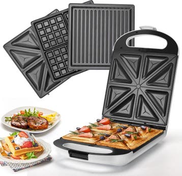 Tosti apparaat - Tosti ijzer - Contactgrill - Wafelijzer - 1, Verzenden, Zo goed als nieuw