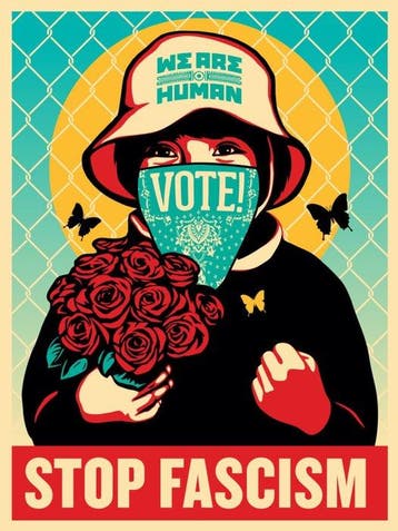 Shepard Fairey (OBEY) - Vote ! Stop Facism