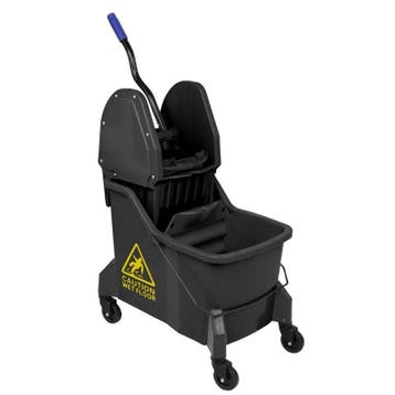 Mopemmer met Pers | 30 Liter | 2 Compartimenten | Geel, Verzenden