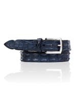 Mooie Exclusieve Croco leren riem donkerblauw AANBIEDING, Overige kleuren, Verzenden, Echt leder, Riccamente