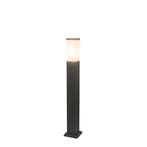 Moderne buitenlamp paal donkergrijs met opaal 80 cm IP44 -, Tuin en Terras, Buitenverlichting, Verzenden, Nieuw