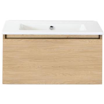 Frozen Badmeubelset 80 cm - Greeplijst in Kleur - Casella, Ophalen of Verzenden, Nieuw