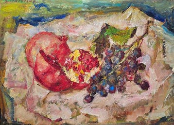 Giuseppe Ciavolino (1918 - 2011) - Uva e melograni