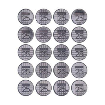 Nederland. Beatrix. 25 Cents 1982 t/m 2001 in PROOF compleet