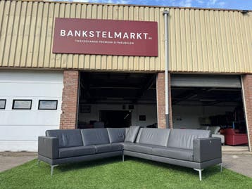 Hoekbank JORI Tigra JR-2225  grijs leer  bankstel design, Design, Hoekbank, Vierpersoons of meer, Leer