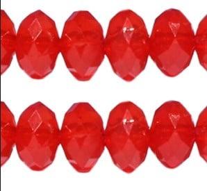 20 x Acryl facet kralen Donut Rood 8mm (Facet kralen acryl), Ophalen of Verzenden, Nieuw, Kraal
