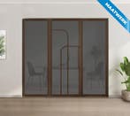 Enkele stalen taatsdeur met glaspaneel Brons 4 Vlaks rond Ro, Nieuw, Metaal, Overige typen