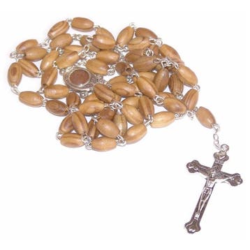 Fako Bijoux - Rozenkrans Ketting - Sandelhout Ovaal - 6.5mm, Sieraden, Tassen en Uiterlijk, Kettingen, Verzenden, Nieuw