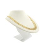 Gouden gematteerde Cleopatra collier (Ketting), Sieraden, Tassen en Uiterlijk, Kettingen, Ophalen of Verzenden, Gebruikt, Overige kleuren