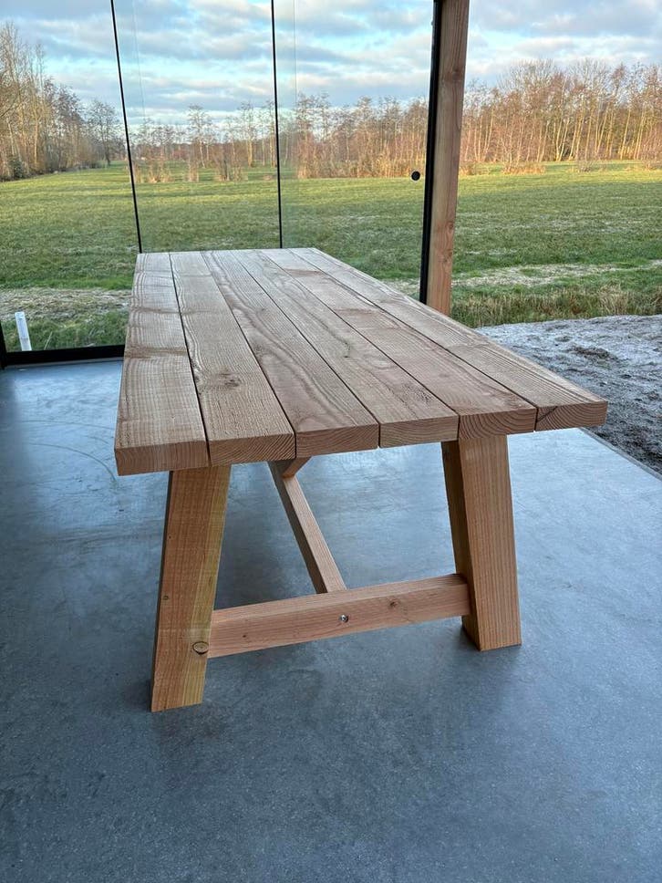 Maatwerk douglas tuintafels | Duurzaam en Robuust, Tuin en Terras, Tuintafels, Vierkant, Nieuw, Hout, Ophalen