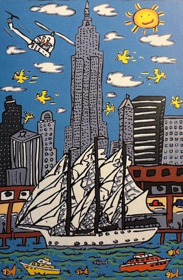 James Rizzi (1950-2011) - The Christian Radich and the