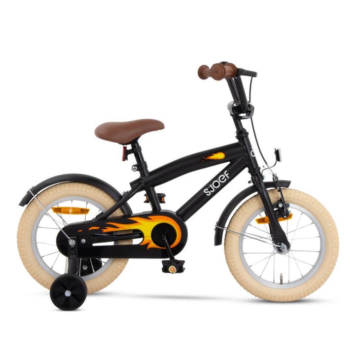 SJOEF Cruise Jongensfiets 14 inch - Mat Zwart, Fietsen en Brommers, Fietsen | Kinderfietsjes, Minder dan 16 inch, Verzenden