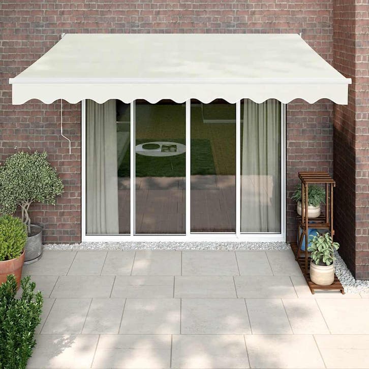 vidaXL Luifel automatisch uitschuifbaar 3x2,5 m crèmekleurig, Tuin en Terras, Zonneschermen, Nieuw, Verzenden