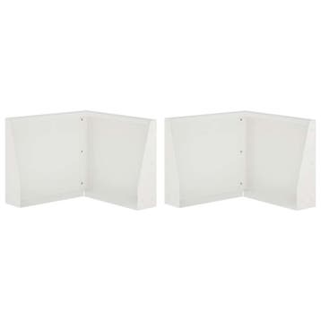 vidaXL Keerwand 2 st 50 x 50 x 40 cm Staal Wit, Verzenden, Nieuw