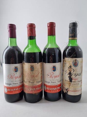 Royal (1961, 1964, 1966, 1973) - Rioja - 4 Flessen (0.75, Nieuw