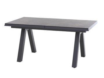 Tuintafel Lessina Uitschuifbaar 200-260 x 100 cm - Antraciet, Tuin en Terras, Tuintafels, Ophalen of Verzenden, Nieuw