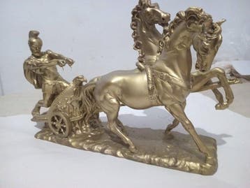 sculptuur, Cuadriga - 36 cm - Hars - 1934