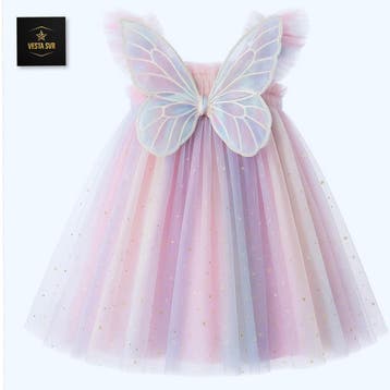 Vesta svr® Prinsessenjurk meisje - Regenboogjurk -vlinderjur, Verzenden, Nieuw
