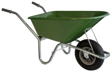 Klus-, Tuinkruiwagen 100L - Verzinkt - Grasgroen, Eenwielig, Hummer, Verzenden, Nieuw