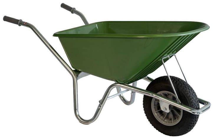 Klus-, Tuinkruiwagen 100L - Verzinkt - Grasgroen, Tuin en Terras, Kruiwagens, Nieuw, Eenwielig, Handmatig, Verzenden
