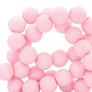 20 x matte acryl kralen 8mm Light rose (Ø1.9mm), Ophalen of Verzenden, Nieuw, Kraal