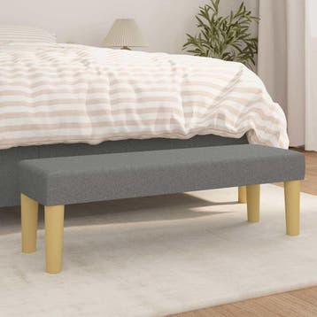 vidaXL Bankje 100x30x30 cm stof donkergrijs, Verzenden, Nieuw, Stof