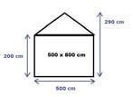 Premium Partytent PVC 5x8x2 mtr in Beige (5x8 meter), Verzenden, Nieuw, 2 meter of meer, Partytent