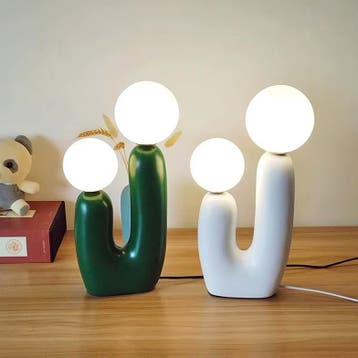 Lumi Moderne Tafellamp - Retro Design / Moderne Kunst Lamp, Huis en Inrichting, Lampen | Tafellampen, Verzenden, Nieuw, Glas