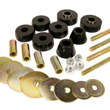 Prothane 63-66 Chevy C10 1/2Ton 2wd PU Body Mount - Black, Ophalen of Verzenden, Nieuw