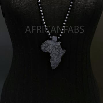 Houten kralen ketting / halsketting / hanger - Afrikaans con, Sieraden, Tassen en Uiterlijk, Kettingen, Ophalen of Verzenden, Nieuw