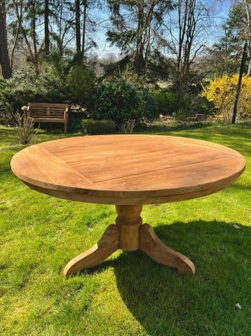 Ronde tuintafel met klassieke poot -  120 cmTuintafels, Tuin en Terras, Tuintafels, Ophalen of Verzenden, Nieuw