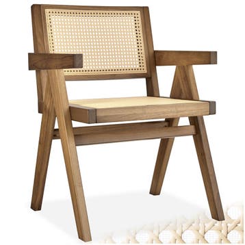 Eetkamerstoel Lizzy met Weens vlechtwerk in boho-stijl, Huis en Inrichting, Stoelen, Verzenden, Nieuw