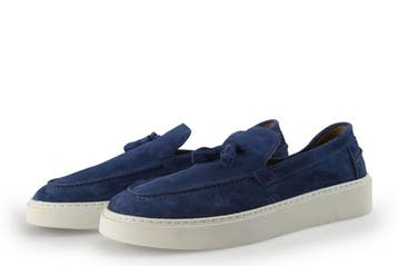 Manfield Loafers in maat 43 Blauw, Loafers, Manfield, Zo goed als nieuw, Verzenden