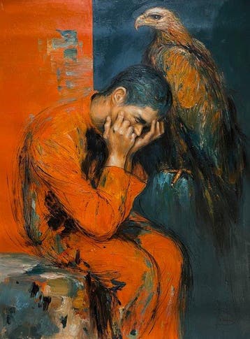 Davide Serrano (XX-XXI) - Fardello arancio, Antiek en Kunst