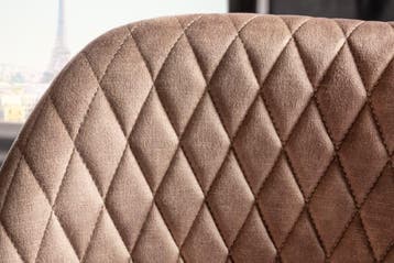 Design barkruk PARIS grijs fluweel met decoratieve quilting, Ophalen of Verzenden, Nieuw