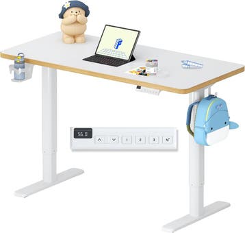 Zit sta bureau - Elektrisch - Verstelbaar - 110x52 cm - Wit, Verzenden, Zo goed als nieuw