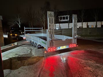 NIEUW JCS beavertrailer / machinetransporter Tridem, Ophalen of Verzenden, Nieuw