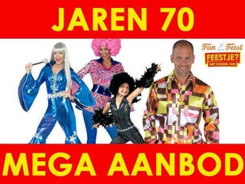 Seventies verkleed kleding -Jaren 70 disco kleding & jurkjes, Ophalen of Verzenden, Nieuw, Carnaval, Kleding