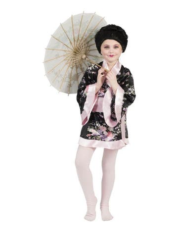 Japanse Kimono Zwart/Roze Meisje, Ophalen of Verzenden, Nieuw