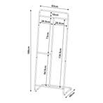 Kledingrek Sandviken kapstok staal 166x63x48 cm wit [en.casa, Verzenden, Nieuw