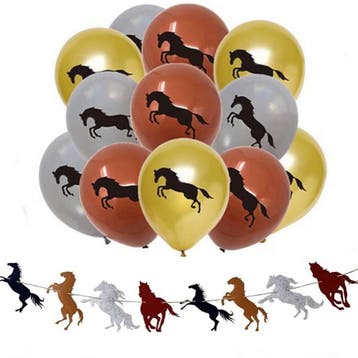 41-delige paarden decoratie set Happy Birthday deLuxe, Ophalen of Verzenden, Nieuw