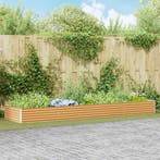 vidaXL Verhoogde plantenbak 390 x 100 x 36 cm Gegalvaniseerd, 100 cm of meer, Verzenden, Nieuw, Metaal