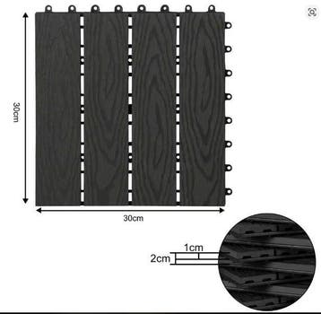 Set van 11 WPC Terrastegels 30×30 cm – Waterbestendig Houtef, Verzenden, Nieuw