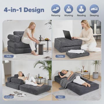 Single Module Sofa Foldable Leisure Reclining Sofa Portable, Verzenden, Nieuw