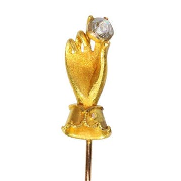 Speld - 18 karaat Geel goud - Diamant - Victoriaans,