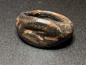 Oud-Grieks, Hellenistisch Brons Zegelring met een, Sieraden, Tassen en Uiterlijk