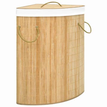 vidaXL Hoekwasmand 60 L bamboe, Verzenden, Nieuw