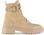 POSH by Poelman - Maat 41 - CATO Dames Veter Laarzen - Beige, Kleding | Dames, Schoenen, Verzenden, Nieuw